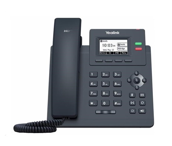 IP telefón Yealink SIP-T31, 2,3" grafika 132x64, 2x RJ45 10/100, 2x SIP, s adaptérom