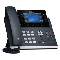 IP telefón Yealink SIP-T46U, 4,3" 480x272 farieb, 2x RJ45 10/100/1000, PoE, 16x SIP, 2x USB, bez adaptéra