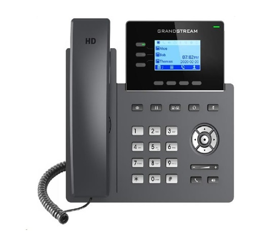 Grandstream GRP2603P [telefón VoIP - 2.48" 132 x 64 grafika, 6x SIP účet, 2x RJ45 10/100/1000 Mbps, PoE]