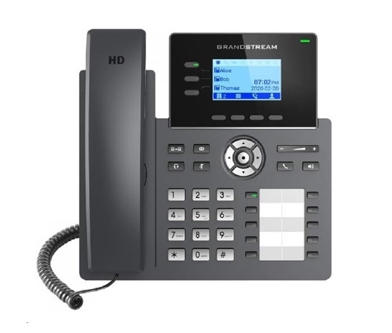 Grandstream GRP2604 [telefón VoIP - 6x účet SIP, HD audio, 10 predvolieb, 2x RJ45 10/100/1000 Mbps]