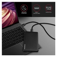 AXAGON EE25-SL, USB 3.2 Gen 1 - SATA 6G, 2.5" SLIDE box, bez skrutiek, čierny