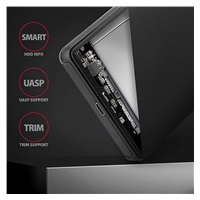 AXAGON EE25-SLC, USB-C 3.2 Gen 1 - SATA 6G 2.5" SLIDE box, bez skrutiek, čierny