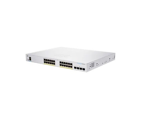 Cisco switch CBS250-24P-4G (24xGbE,4xSFP,24xPoE+,195W,fanless)