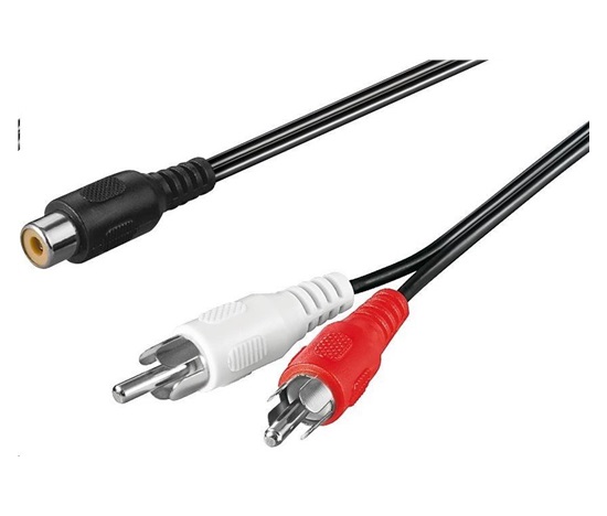 Kábel PremiumCord 1x CINCH samica - 2x CINCH samec 20cm
