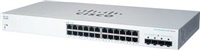Cisco switch CBS220-24T-4G (24xGbE,4xSFP,fanless)