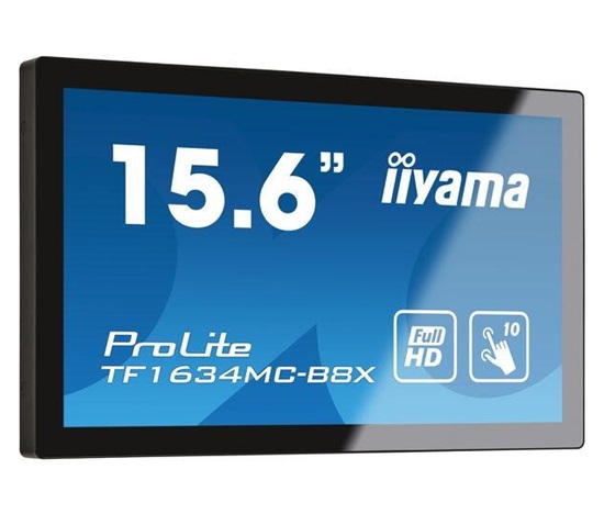 iiyama ProLite TF1634MC-B8X, 39.6 cm (15,6''), kapacitný, 10 TP, Full HD, čierny