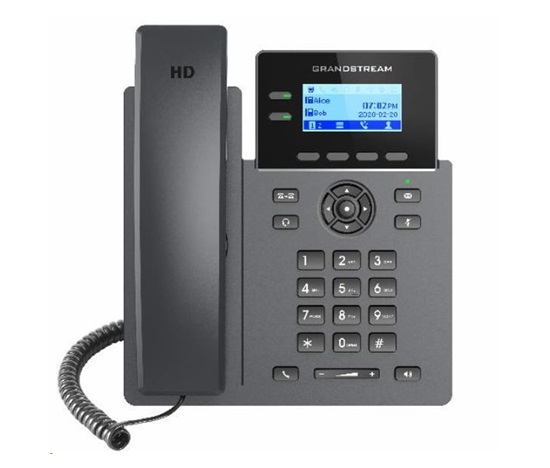 Grandstream GRP2602W [Telefón VoIP - 2.21" 132 x 48 grafický, 4x SIP účet, 2x RJ45 10/100 Mbps, PoE]