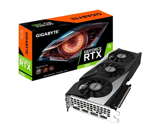 GIGABYTE VGA NVIDIA GeForce RTX 3060 GAMING OC 12G LHR Rev. 2.0, RTX 3060 LHR, 12 GB GDDR6, 2xDP, 2xHDMI