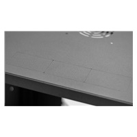 LEXI 19" nástenná skriňa Basic 9U, šírka 520 mm, hĺbka 450 mm, sklenené dvere, bez zadnej steny, čierna