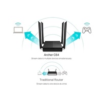 TP-Link Archer C64 OneMesh/EasyMesh WiFi5 router (AC1200, 2,4GHz/5GHz, 4xGbELAN, 1xGbEWAN)