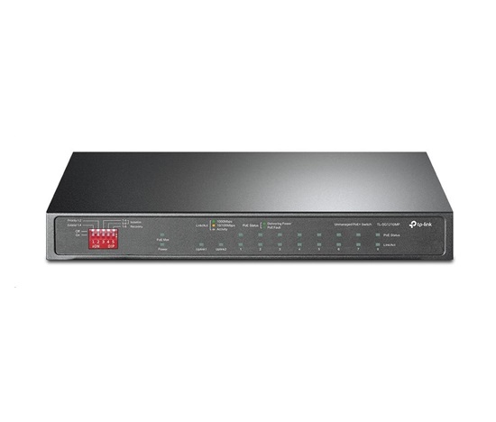 TP-Link CCTV switch TL-SG1210MP (8xGbE, 1xGbE uplink, 1xGbE/SFP combo uplink, 8x PoE+, 123W, fanless)