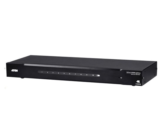 ATEN 10 portový rozdeľovač videa HDMI, prenos na dlhšie vzdialenosti až do 15 m Ultra HD 4kx2k