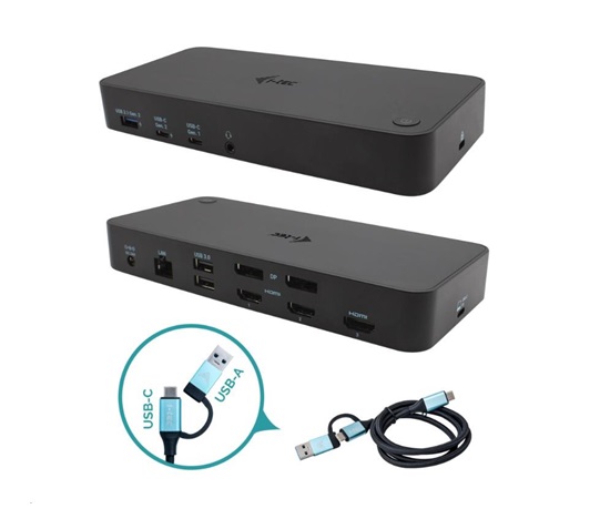 iTec USB 3.0 / USB-C / Thunderbolt, 3x 4K dokovacia stanica + Power Delivery 100W