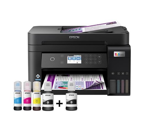 Atramentová tlačiareň EPSON EcoTank L6270, 3v1, A4, 1200x4800dpi, 33 str./min, USB, Wi-Fi, LAN, 3 roky záruka po registrácii.