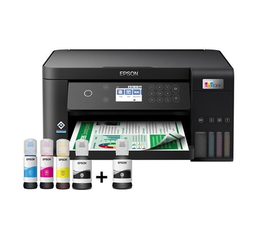 Atramentová tlačiareň EPSON EcoTank L6260, 3v1, A4, 1200x4800, 33 str./min, USB, Wi-Fi, LAN, 3 roky záruka po registrácii.