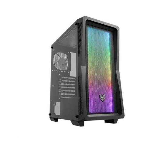 Fortron Midi Tower CMT212A Black, A.RGB svetelná lišta