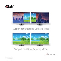 Club3D hub MST (Multi Stream Transport) USB3.2 Gen2 Type-C (DP Alt-Mode) na DisplayPort + HDMI 4K60Hz (M/F)