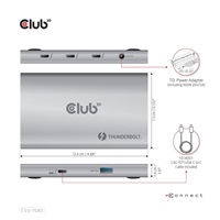 Club3D hubThunderbolt 4 Portable 5-in-1 Hub with Smart Power