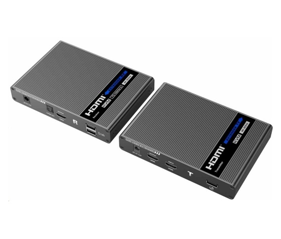 PremiumCord HDMI 2.0 Extender KVM Ultra HD 4kx2k@60Hz na 70 m s prenosom cez USB