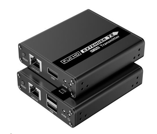 PremiumCord HDMI KVM extender FULL HD 1080p do 70 m s prenosom cez USB