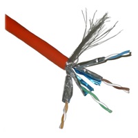 Kábel FTP TWIN PlanetElite, Cat6A, drôt, 4 páry LS0H, Dca, oranžový, 100 m