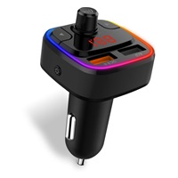 CONNECT IT CarRGB Bluetooth vysielač, 2xUSB+MicroSD, čierny