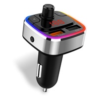CONNECT IT CarRGB Bluetooth vysielač, 2xUSB+MicroSD, strieborná