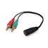 GEMBIRD Cable CABLEXPERT rozdeľovací konektor 3,5 mm (4-pólový) na 2x3,5 mm F/M, 20 cm, čierny