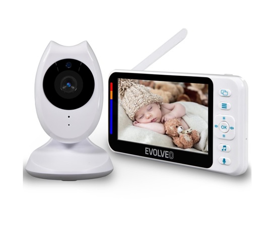 EVOLVEO Baby Monitor N4, HD LCD displej, IR přísvit, uspávací režim