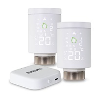 EVOLVEO Heat M30 Starter Pack, 2× chytrá termostatická hlavice na radiátor & centrální jednotka