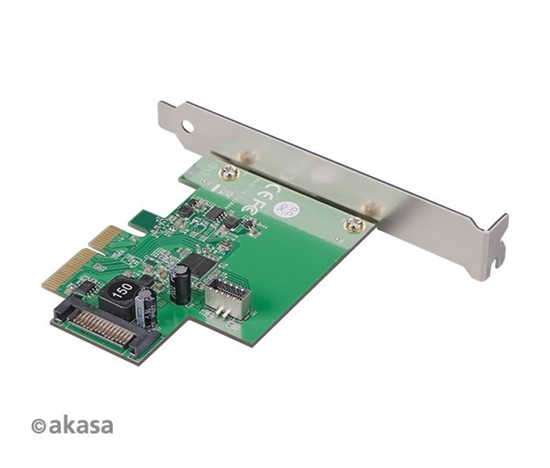 Sieťová karta AKASA USB 3.2 Karta HOST, 10Gbps USB 3.2 Gen 2, interný, 20-pinový, PCIe