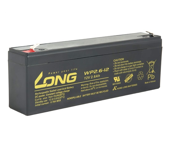LONG batéria 12V 2,6Ah F1 (WP2.6-12)