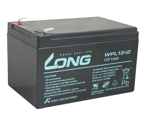 LONG batéria 12V 12Ah F2 LongLife 9 rokov (WPL12-12)