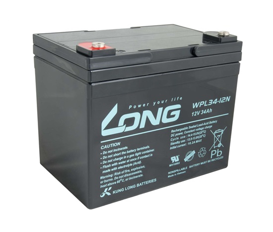 LONG batéria 12V 34Ah M5 LongLife 12 rokov (WPL34-12N)