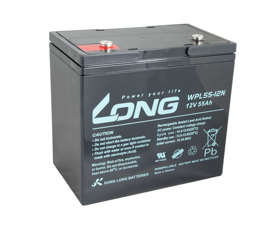 LONG batéria 12V 55Ah M6 LongLife 12 rokov (WPL55-12N)