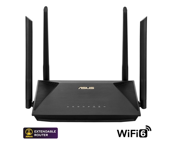 ASUS RT-AX53U (AX1800) WiFi 6 Extendable Router, AiMesh, 4G/5G Mobile Tethering