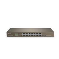 Tenda TEG1024F - 22-portový gigabitový ethernetový prepínač + 2x Combo SFP/RJ45, 10/100/1000 Mb/s, bez ventilátora, stojanová montáž, kov