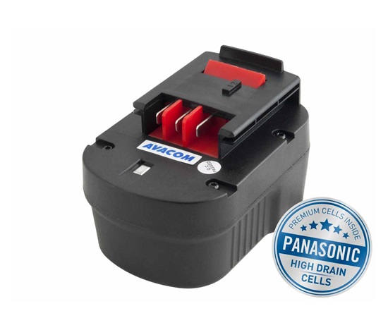 AVACOM BLACK & DECKER A1712 Ni-Mh 12V 3000mAh, články PANASONIC