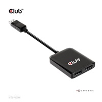 Club3D hub MST (Multi Stream Transport) DisplayPort 1.4 až 2xHDMI duálny monitor 4K60Hz (M/F)