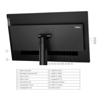 LENOVO LCD P27u-20 - 27",IPS,matný,16:9,3840x2160,178/178,4ms,400cd/m2,1000:1,HDMI,DP,Thunderbolt4,USB Hub,VESA,Pivot
