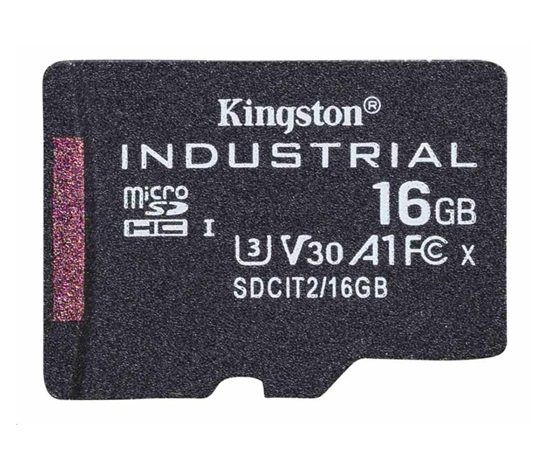 Karta Kingston 16GB microSDHC Industrial C10 A1 pSLC v jednom balení