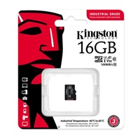 Karta Kingston 16GB microSDHC Industrial C10 A1 pSLC v jednom balení