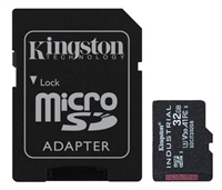Karta Kingston 32GB microSDHC Industrial C10 A1 pSLC + adaptér SD