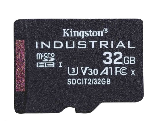 Karta Kingston 32GB microSDHC Industrial C10 A1 pSLC v jednom balení