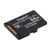 Kingston 64GB microSDXC Industrial C10 A1 pSLC karta v jednom balení
