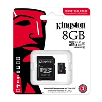 Karta Kingston 8GB microSDHC Industrial C10 A1 pSLC + adaptér SD