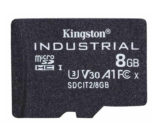 Karta Kingston 8GB microSDHC Industrial C10 A1 pSLC v jednom balení