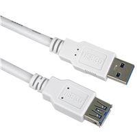 Predlžovací kábel USB PremiumCord 3.0 Super rýchly 5Gbps A-A, MF, 9pin, 1m, biely