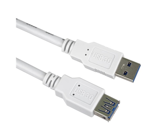 Predlžovací kábel USB PremiumCord 3.0 Super rýchly 5Gbps A-A, MF, 9pin, 2m, biely