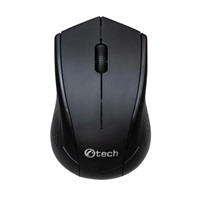 C-TECH myš WLM-07, bezdrôtová, 1200DPI, 3 tlačidlá, USB nano prijímač, čierna